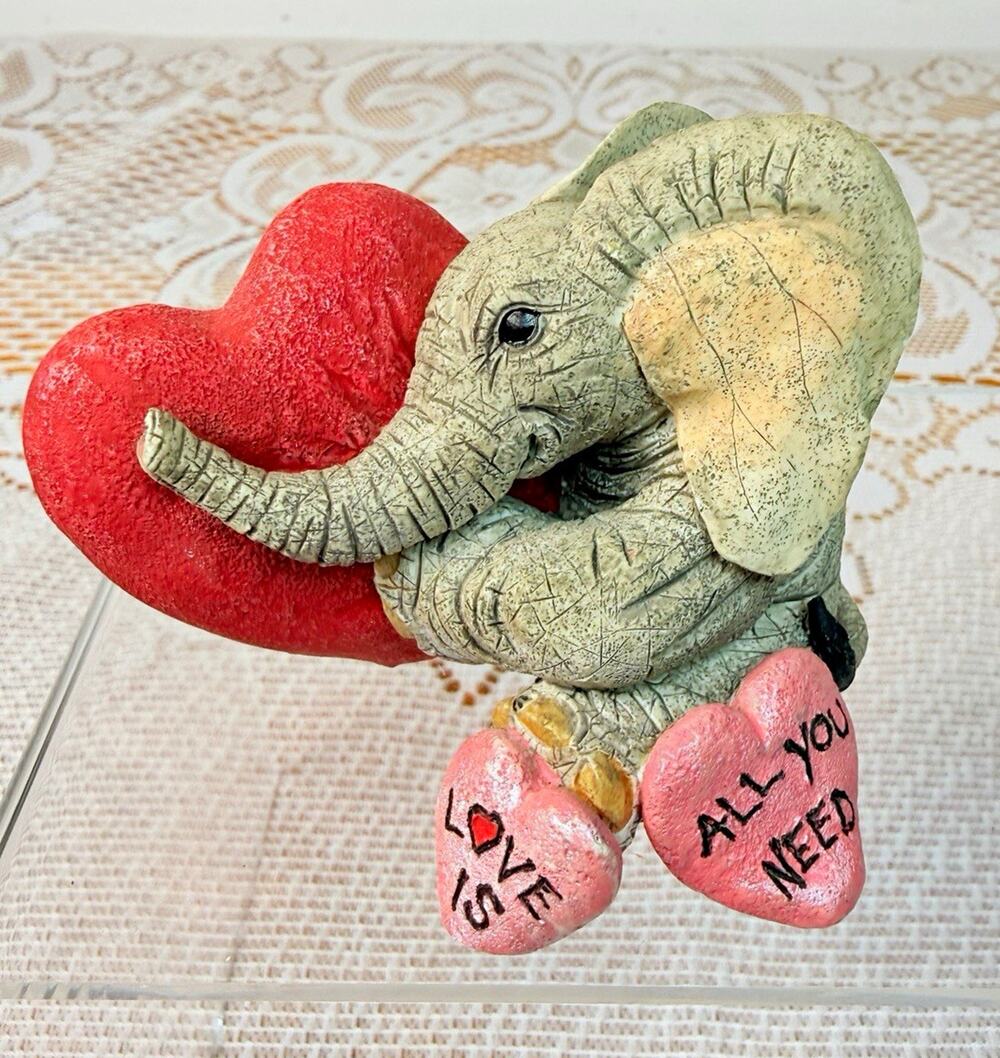 Enesco Tuskers Love Is All You Need Elephant Figurine Resin Collectible